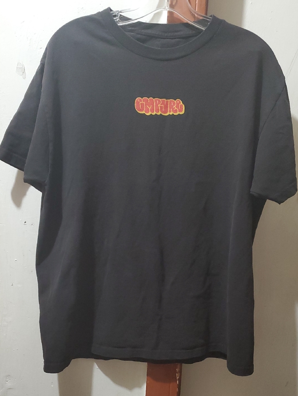 EMPYRE Black Graphic Tee with Small Center Chest Logo size L